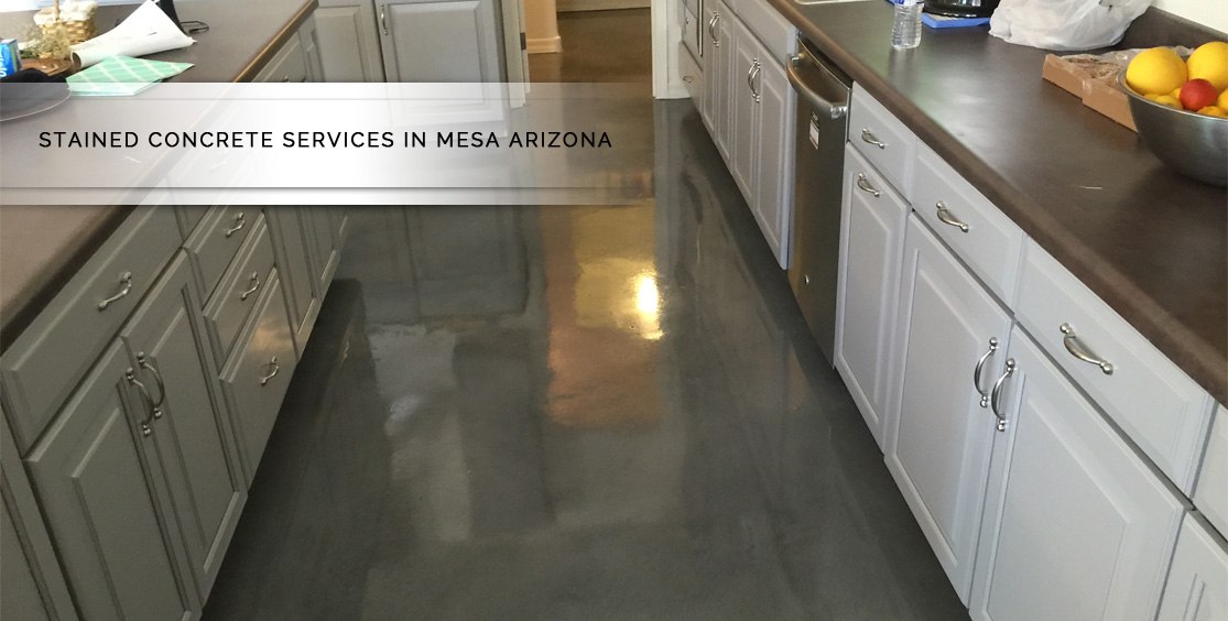 stained concrete floors in Mesa by Barefoot Surfaces