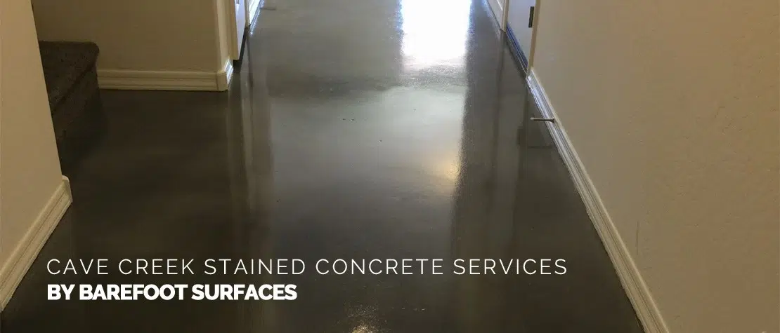 Gray Cave Creek Stained Concrete Floors