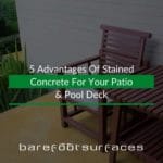 Stained concrete patio for a house in Arizona